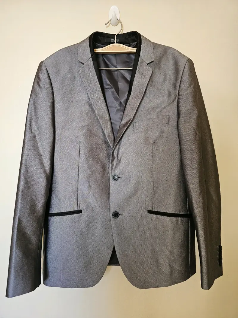 Blazer gris para hombre elegante talla 48 (m) - 2