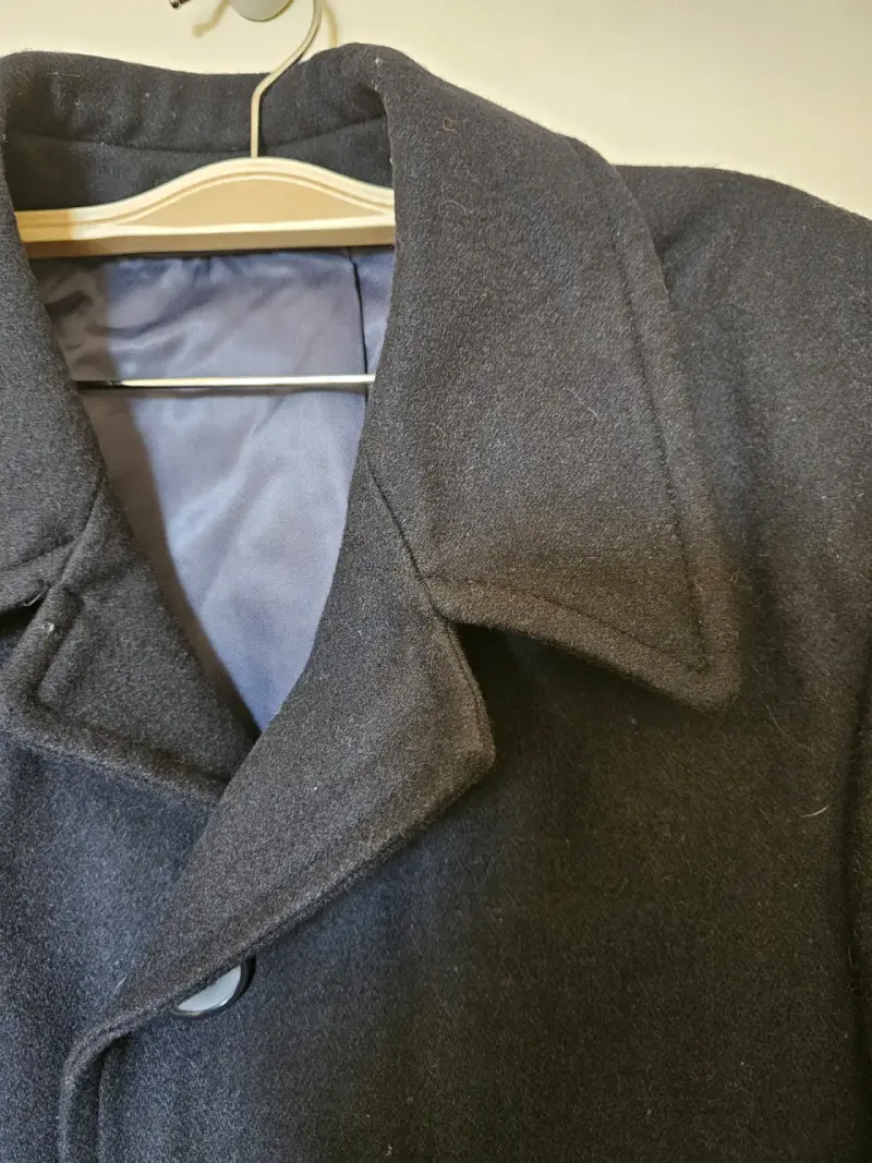 Abrigo de lana azul oscuro para hombre talla 44 () - 3