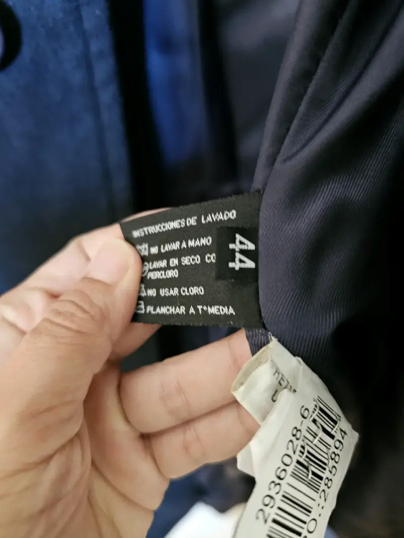 Abrigo de lana azul oscuro para hombre talla 44 () - 5