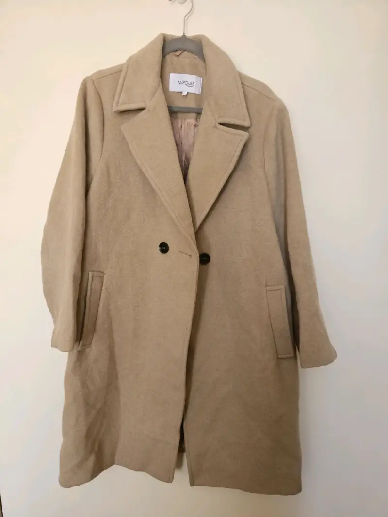 Abrigo largo beige para mujer Marquis - 1