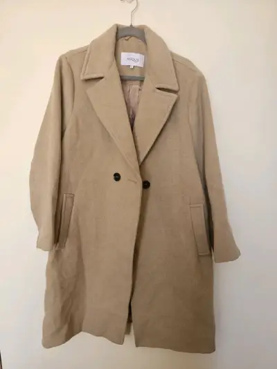 Abrigo largo beige para mujer Marquis - miniatura 1