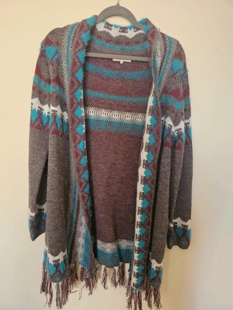 Cardigan de lana con diseño étnico Tatienne - 1