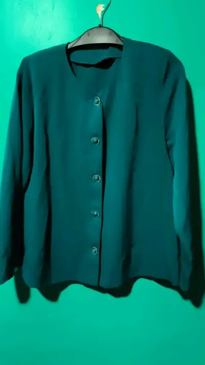 Chaqueta verde oscuro elegante para mujer - miniatura 1