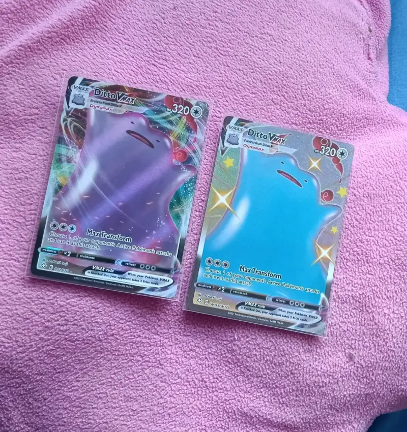 Cartas Pokémon Ditto VMAX holográficas