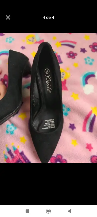 Zapatos de tacón negro para mujer weide - miniatura 4