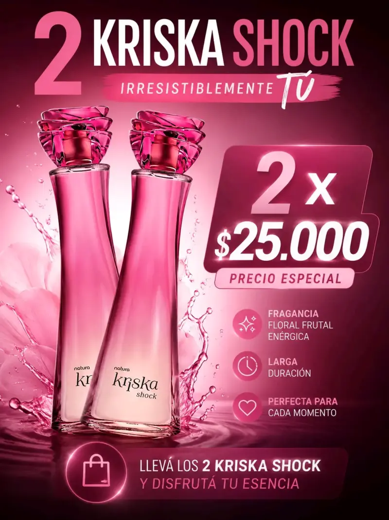 Perfume Kriska Shock Natura Doble Pack
