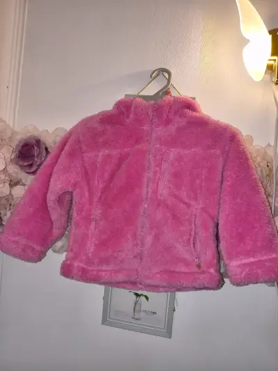 Chaqueta de peluche rosa niña talla 3 - miniatura 1