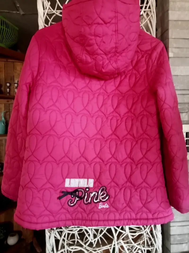 Chaqueta acolchada rosa Barbie para niña - 2