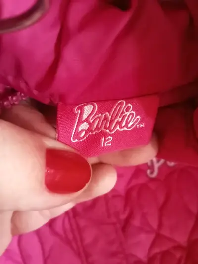 Chaqueta acolchada rosa Barbie para niña - miniatura 3