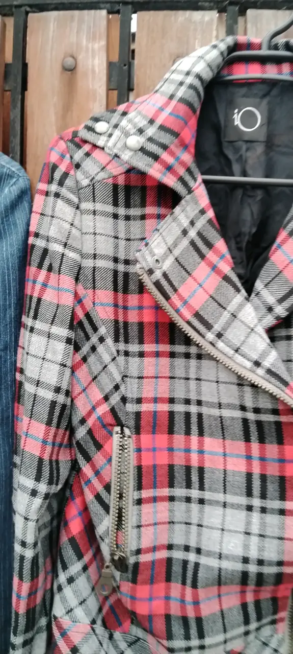 Chaqueta de cuadros para mujer IO - 3