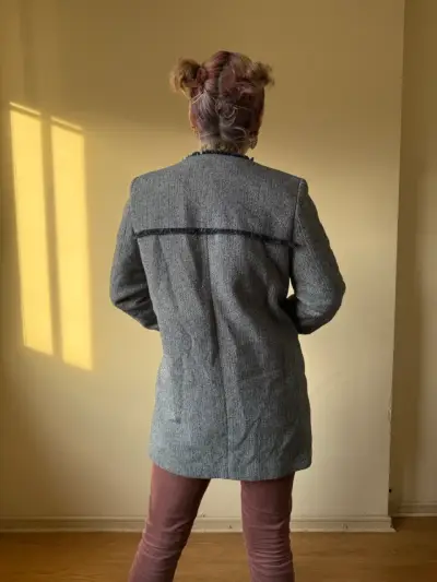Abrigo blazer denim - miniatura 4