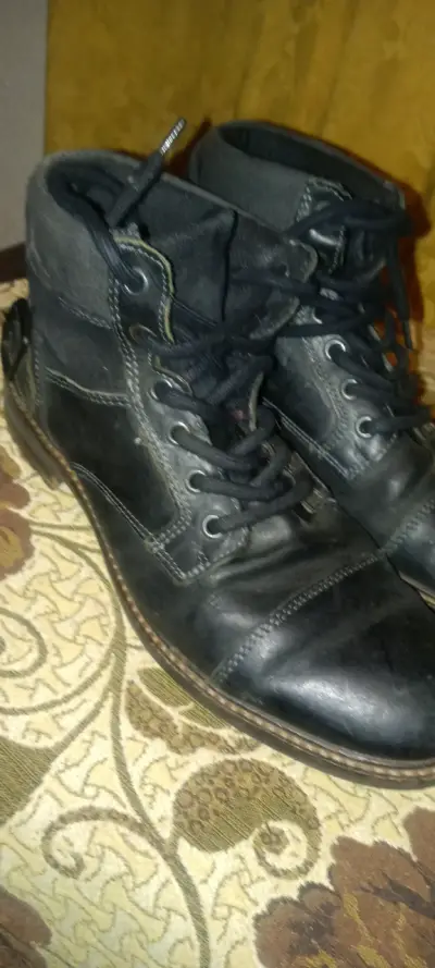 Botas de cuero negro Aldo para hombre - miniatura 1