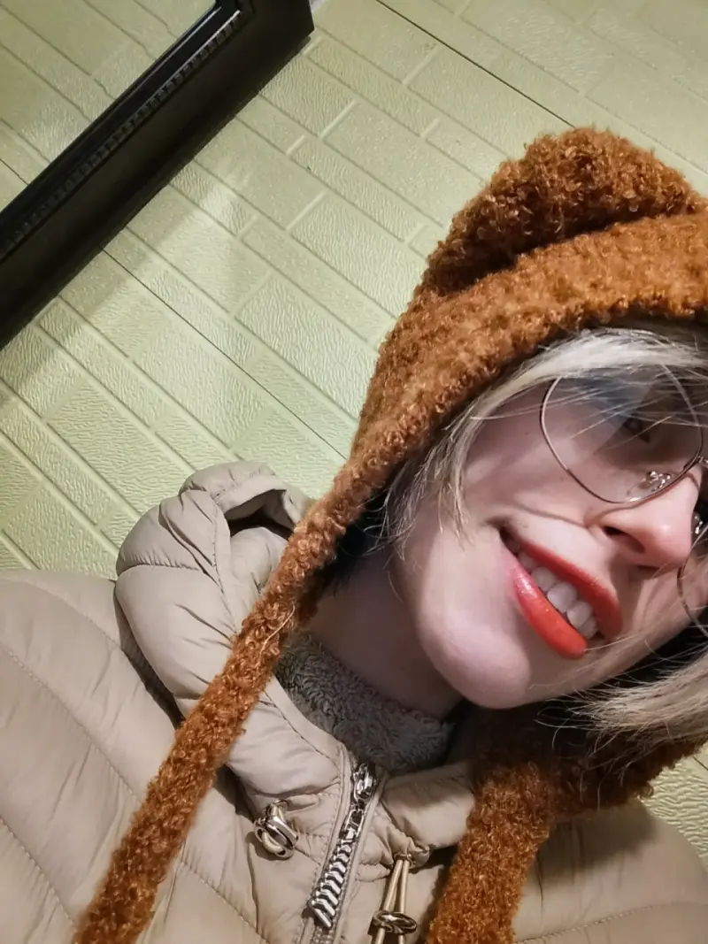 Gorro de lana con orejas de oso marrón - 6