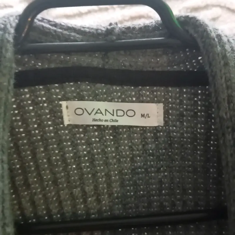 Cárdigan de Lana Gris y Negro Ovando - 2