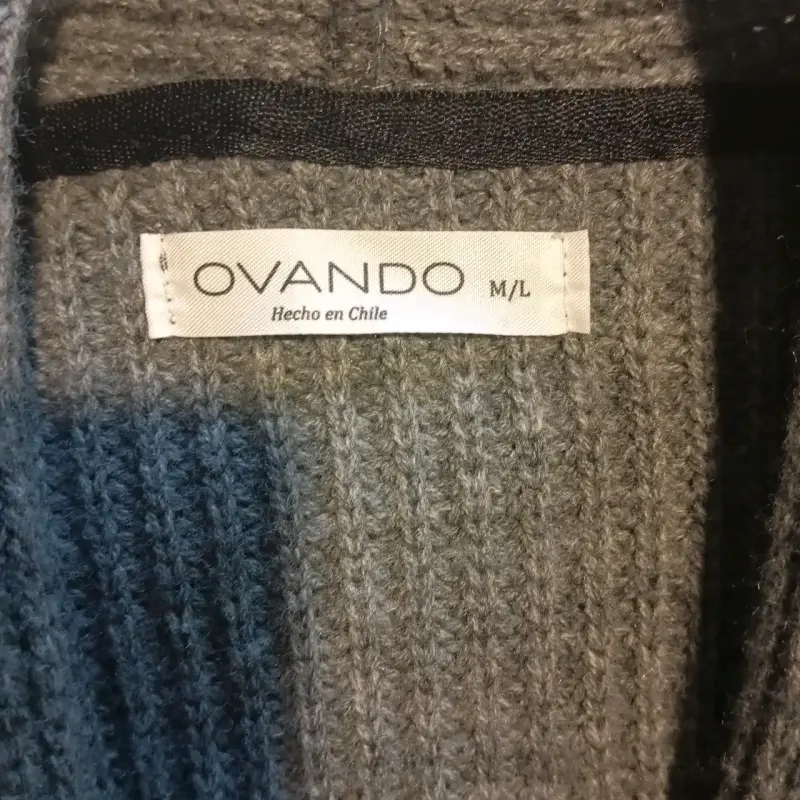 Cárdigan de Lana Gris y Negro Ovando - 3