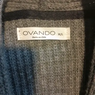 Cárdigan de Lana Gris y Negro Ovando - miniatura 3