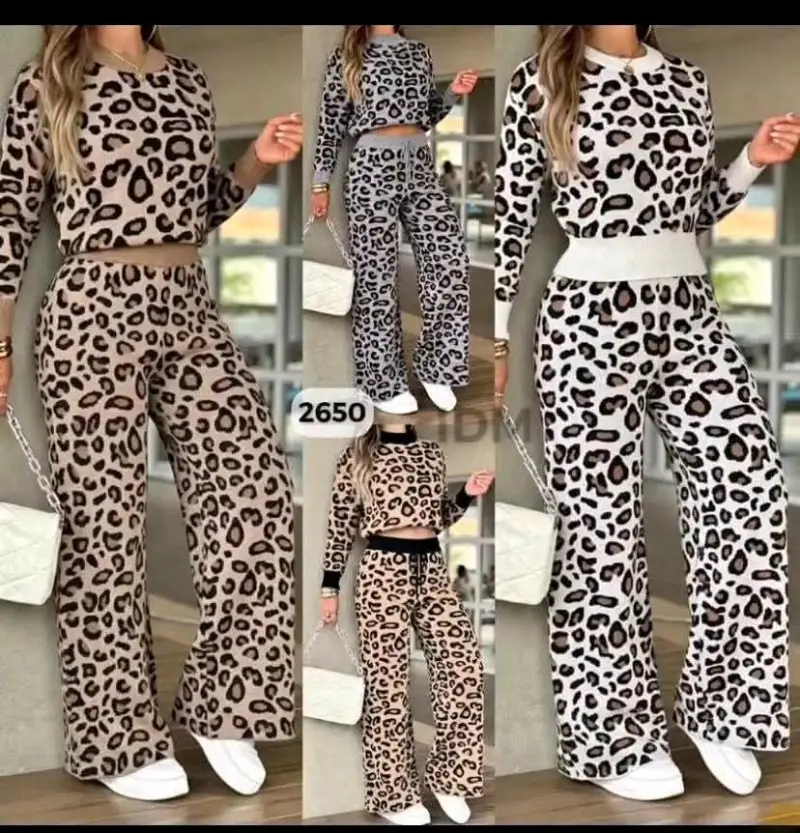 Conjunto de dos piezas estampado animal print - 1
