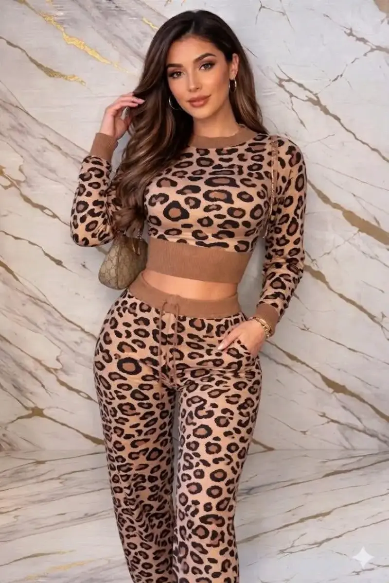 Conjunto de dos piezas estampado animal print - 3