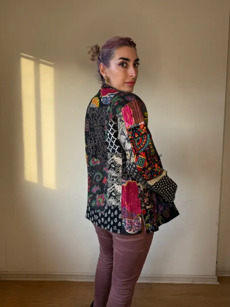 Chaqueta reversible bohemia multicolor - 6
