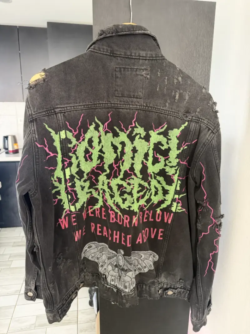 Chaqueta de mezclilla negra Zara - 2
