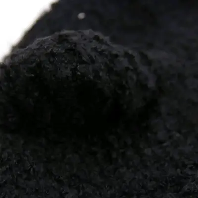 Gorro de lana suave negro con orejas - miniatura 3