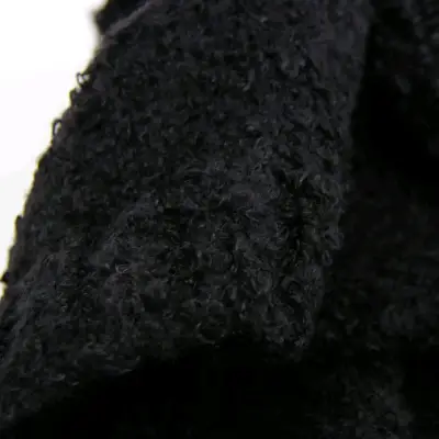 Gorro de lana suave negro con orejas - miniatura 4