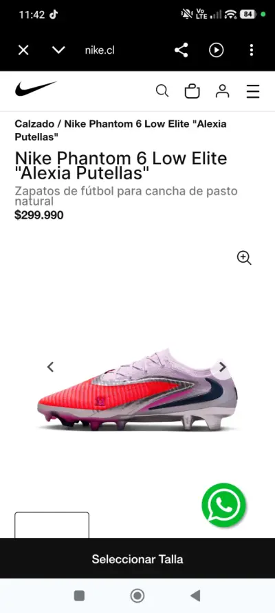Zapatos de Fútbol Nike Phantom 6 Low Elite Alexia Putellas - miniatura 3