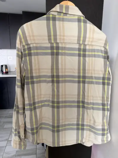 Camisa a cuadros beige Zara para hombre - miniatura 2