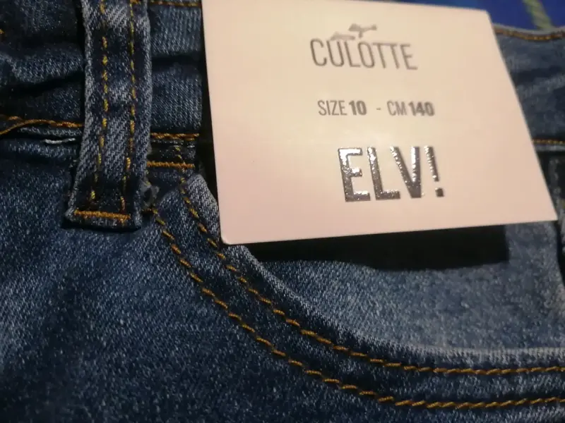 Falda Culotte Denim Azul Talla 10 Elvi - 2