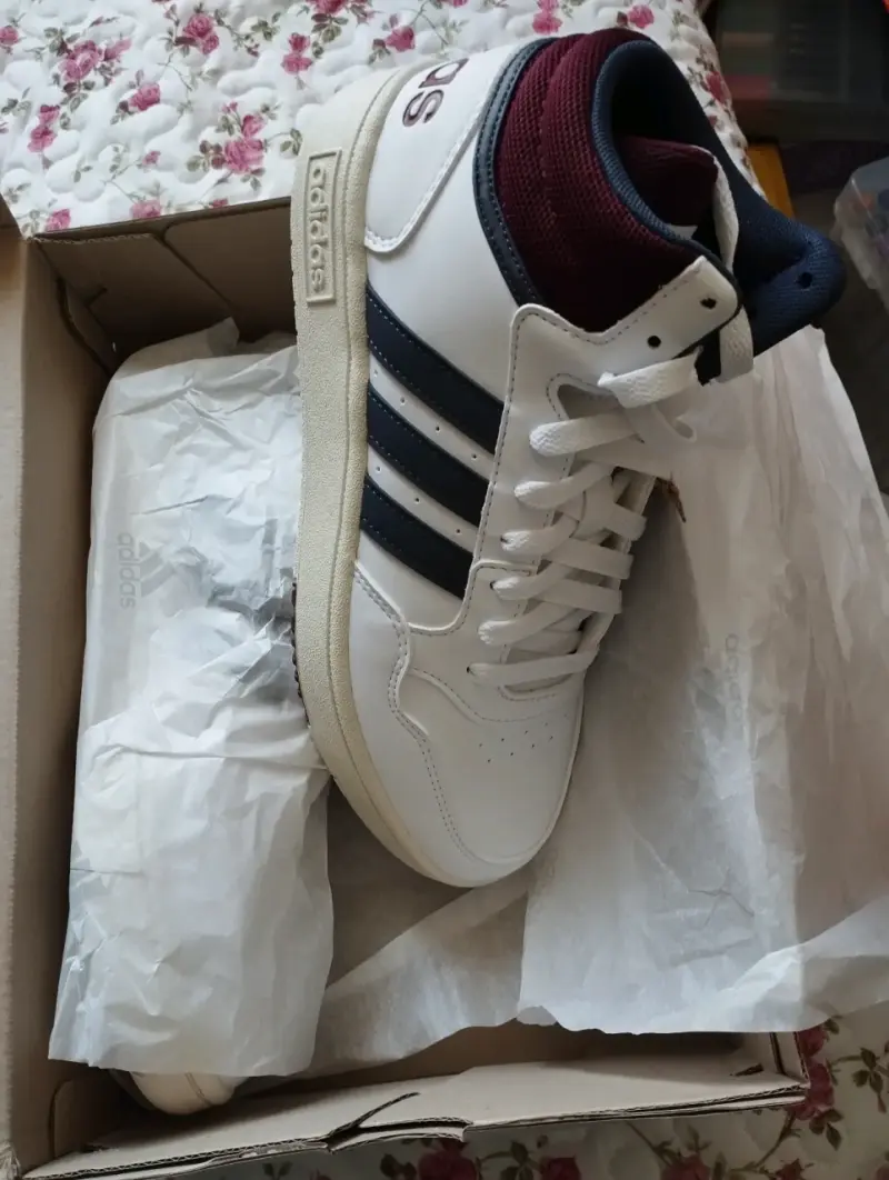 Zapatillas Adidas Hoops 3.0 Mid blancas - 2