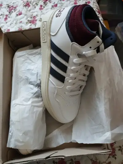 Zapatillas Adidas Hoops 3.0 Mid blancas - miniatura 2