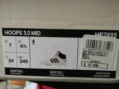 Zapatillas Adidas Hoops 3.0 Mid blancas - miniatura 6
