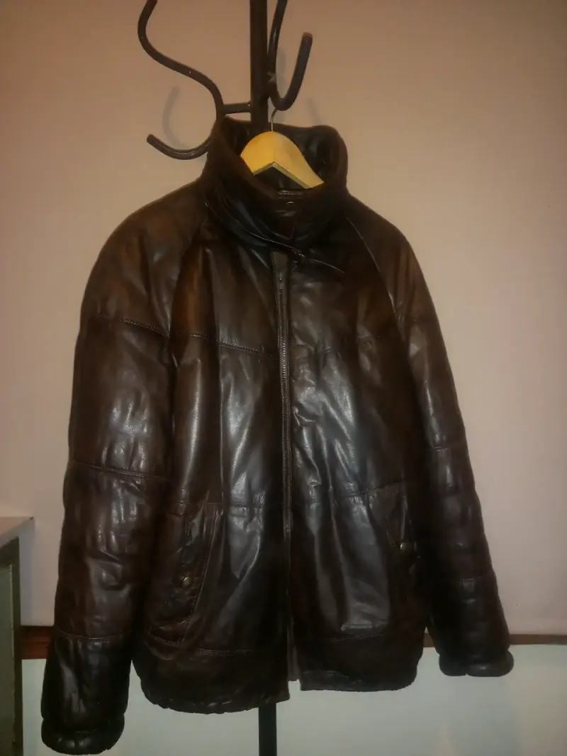 Chaqueta de cuero marrón - 3