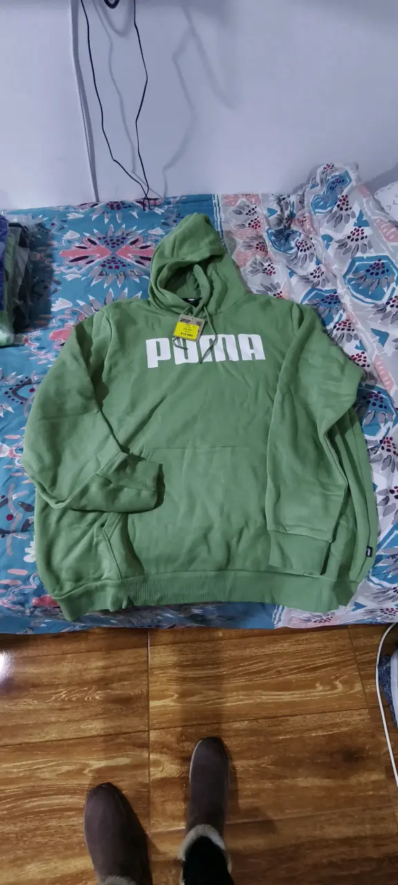 Polerón verde con capucha Puma para hombre - 1