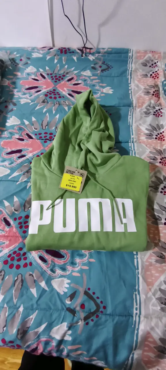 Polerón verde con capucha Puma para hombre - 2