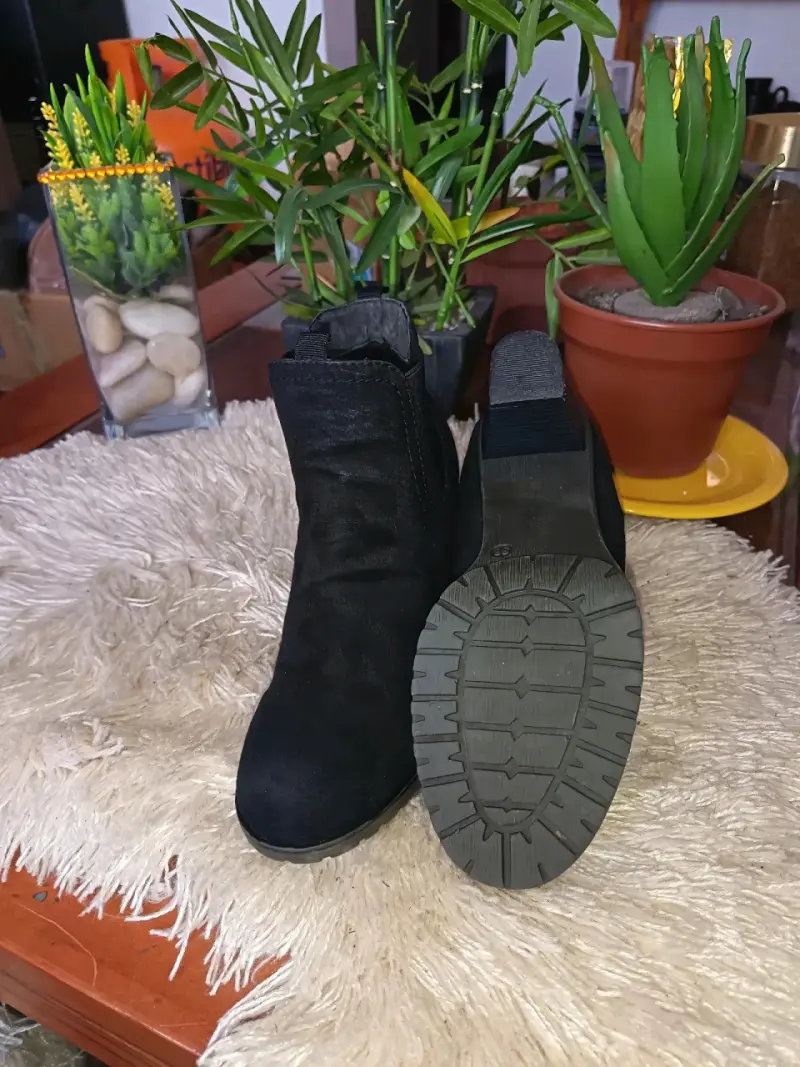 Botines de tacón negro para mujer - 5