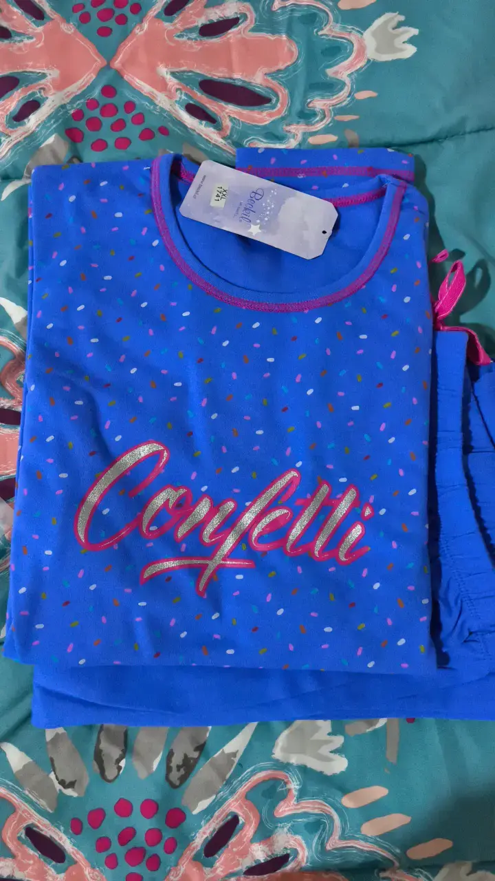Pijama azul con diseño Confetti para mujer - 2