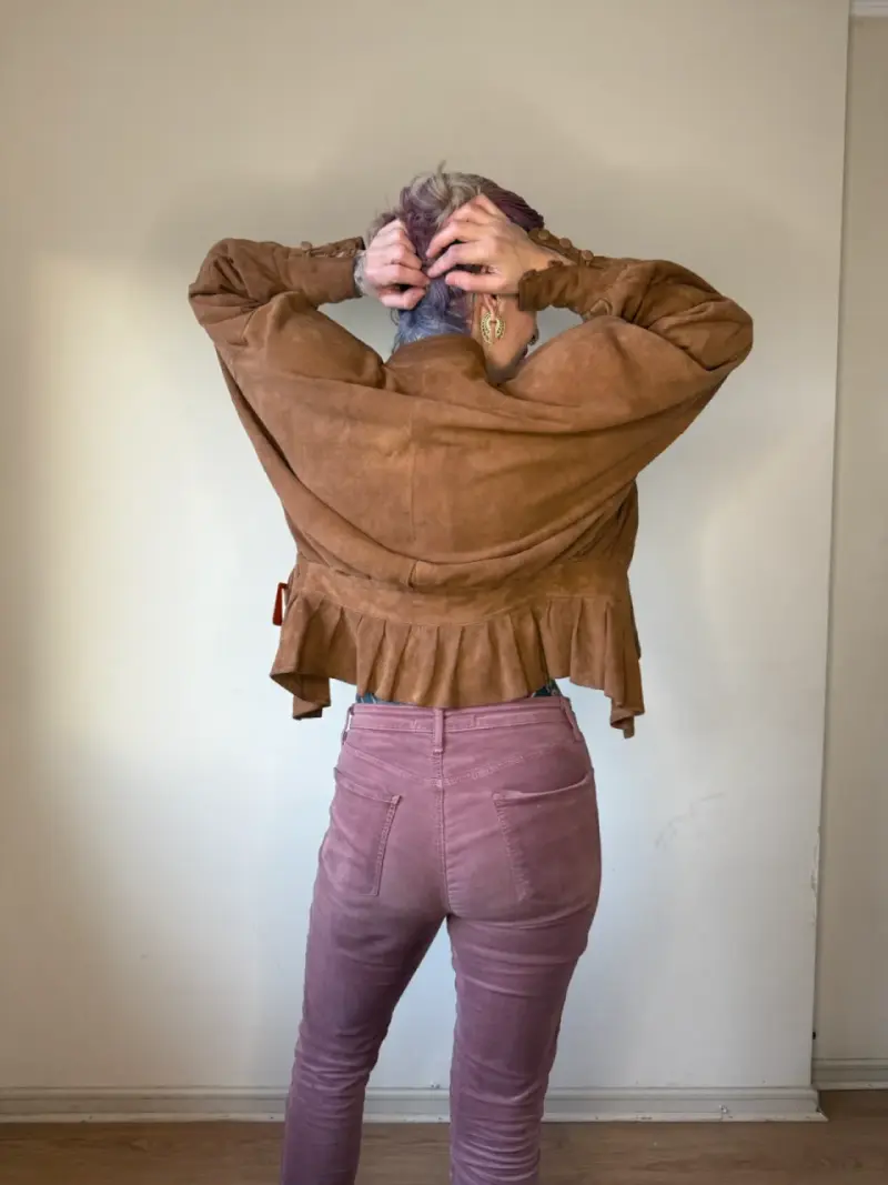Chaqueta de gamuza ochentera - 4