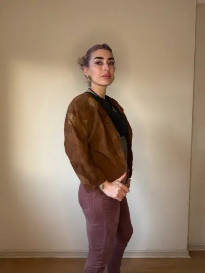 Chaqueta de gamuza “patchwork” - miniatura 3