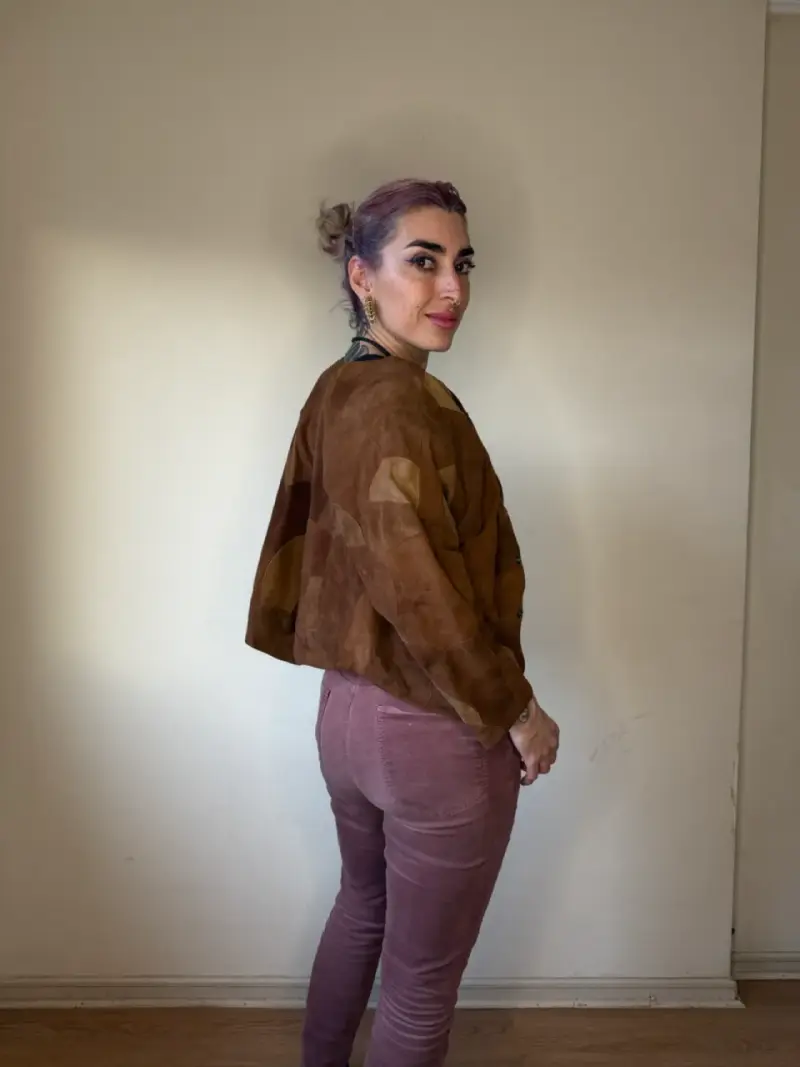 Chaqueta de gamuza “patchwork” - 6