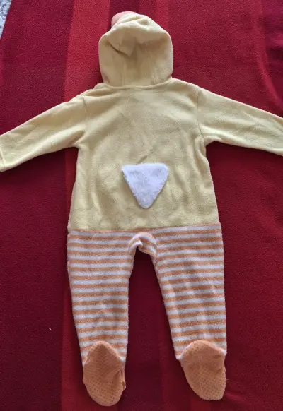 Disfraz de pato para bebé amarillo y naranja - miniatura 2