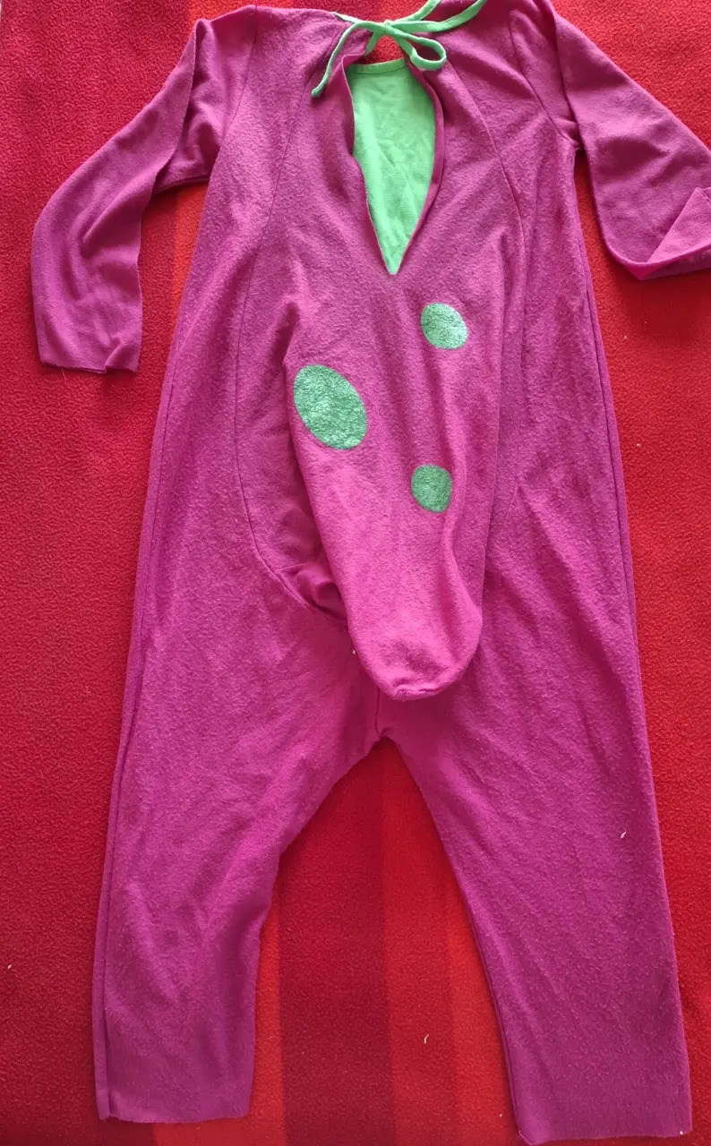 Disfraz de dinosaurio morado para niños - 2