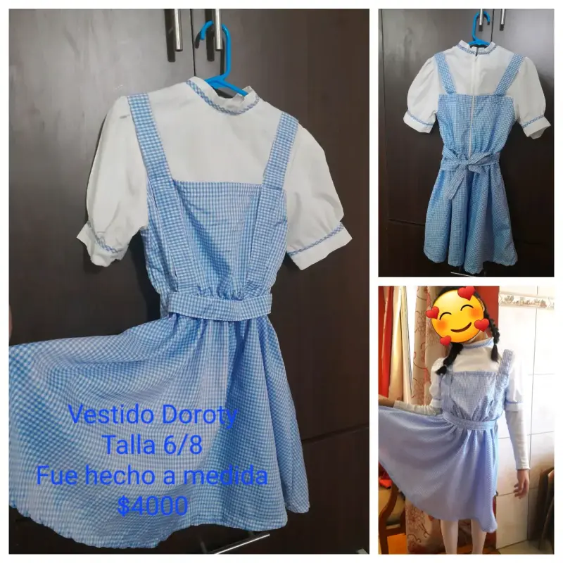 Vestido de disfraz Dorothy talla 6/8 - 1