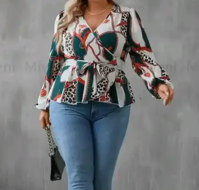 Blusa cruzada talla L - miniatura 3