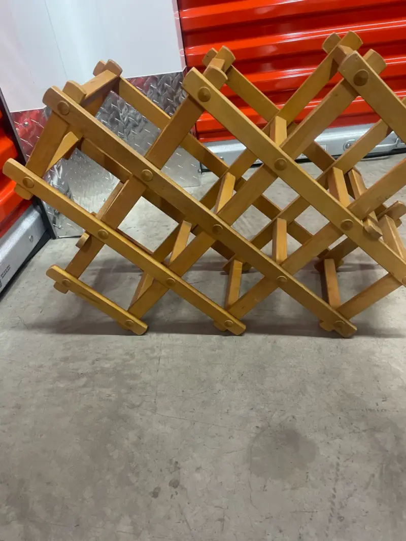 Botellero de madera plegable para vinos - 2