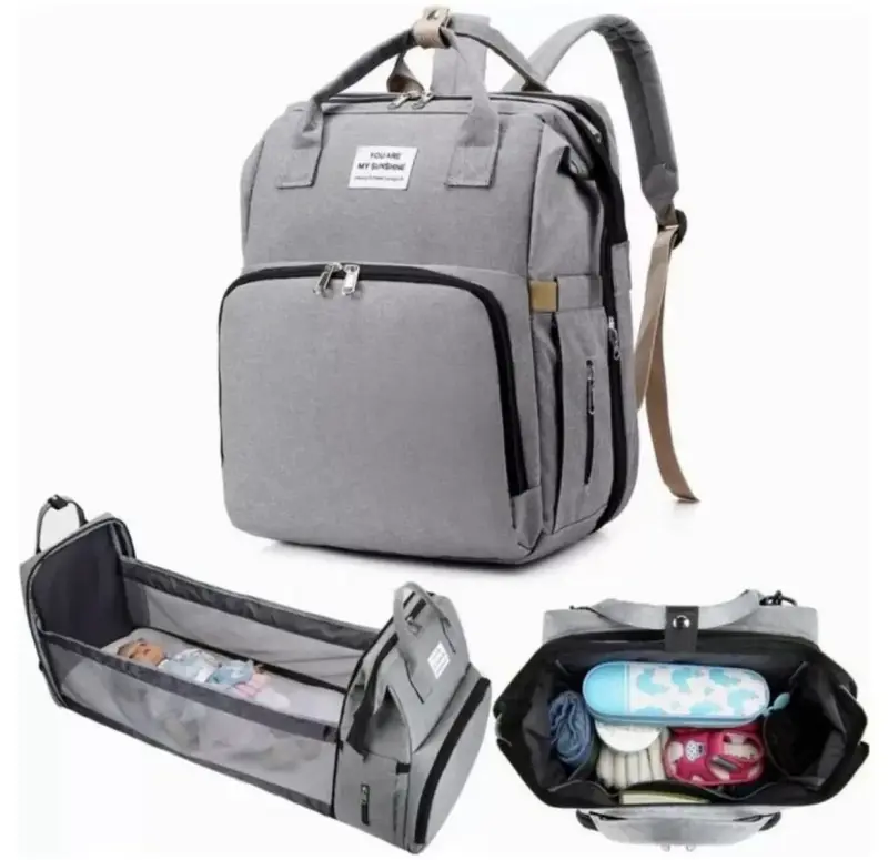 Mochila multifuncional para bebé con cuna portátil