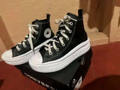 Zapatillas negras altas Converse All Star - miniatura 1