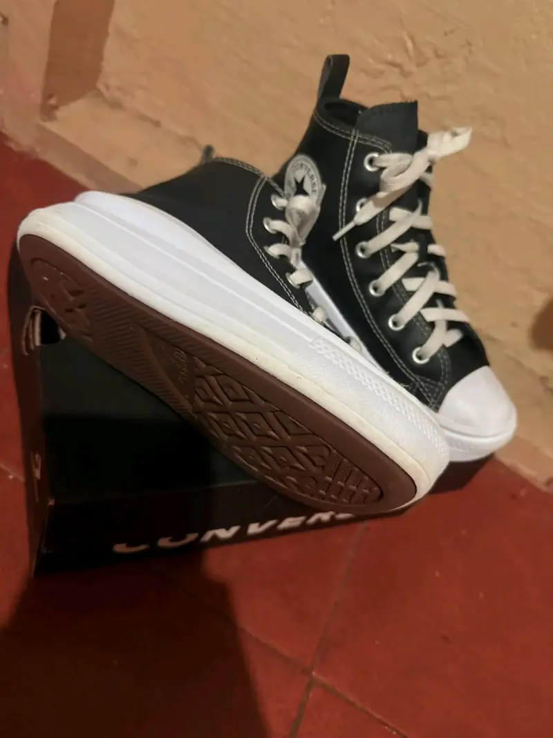 Zapatillas negras altas Converse All Star - 3