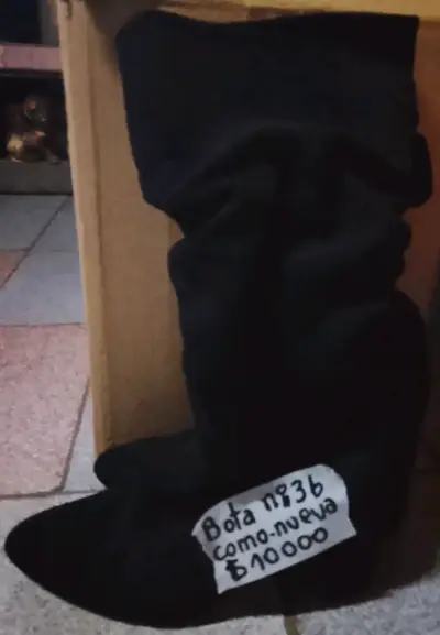 Botas negras de cuero talla 36 - miniatura 3