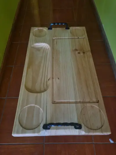 Tabla de madera para asado con manillas - miniatura 1